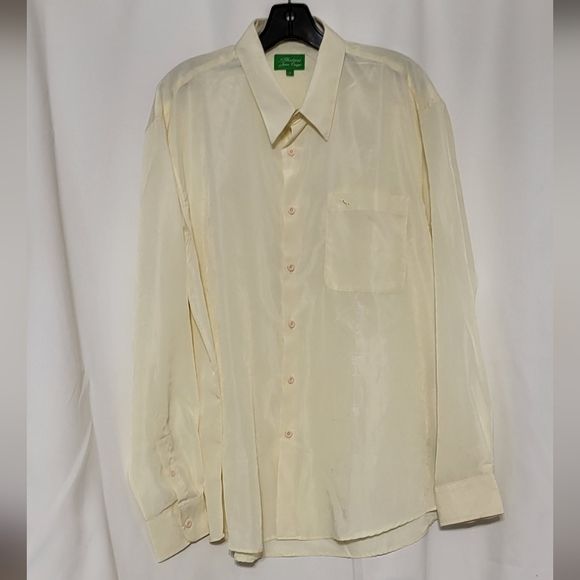 Platini Jeans Cougar Other - Platini Jeans Cougar Men's Yellow Long Sleeve Button Up Size XL